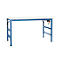 Table de travail Ergo K, avec manivelle, 1750 x 800 mm, Plateau de table coloris PVC, bleu brillant