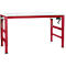 Table de travail Ergo K, avec manivelle, 1750 x 800 mm, Plateau de table coloris PVC, rouge rubis