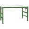 Table de travail Ergo K, avec manivelle, 1750 x 800 mm, Plateau de table coloris PVC, vert réséda