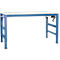 Table de travail Ergo K, avec manivelle, 1750 x 800 mm, plateau mélaminé, bleu brillant