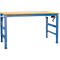 Table de travail Ergo K, avec manivelle, 1750 x 800 mm, plateau multiplex, bleu brillant