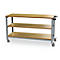 Table de travail mobile Bedrunka+Hirth, plans de travail en hêtre multiplex, 1 tablette, poignée de poussée, jusqu'à 400 kg, L 1200 x P 540 x H 880 mm, tôle d'acier