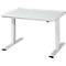 Table de travail série adlatus 300, plateau mélaminé, l. 1250 x P 1000 x H 720 – 1120 mm