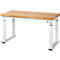 Table de travail Série adlatus 600, 1500 x 700 x 740-1140 mm, plateau en hêtre massif
