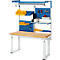 Table de travail Série adlatus 600, 1500 x 700 x 740-1140 mm, plateau en hêtre massif