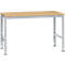 Table de travail UNIVERSAL Standard Manuflex, 1500 x 1000 mm, multiplex nature, argenté