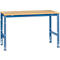 Table de travail UNIVERSAL Standard Manuflex, 1500 x 1000 mm, multiplex nature, bleu brillant