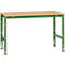 Table de travail UNIVERSAL Standard Manuflex, 1500 x 1000 mm, multiplex nature, vert réséda