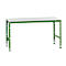 Table de travail UNIVERSAL Standard Manuflex, 1750 x 1000 mm, mélaminé gris clair, vert réséda