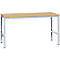 Table de travail UNIVERSAL Standard Manuflex, 1750 x 1000 mm, multiplex nature, argenté