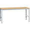 Table de travail UNIVERSAL Standard Manuflex, 2000 x 1000 mm, multiplex nature, argenté