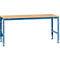 Table de travail UNIVERSAL Standard Manuflex, 2000 x 1000 mm, multiplex nature, bleu brillant