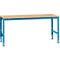 Table de travail UNIVERSAL Standard Manuflex, 2000 x 1000 mm, multiplex nature, bleu clair