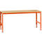 Table de travail UNIVERSAL Standard Manuflex, 2000 x 1000 mm, multiplex nature, orangé rouge