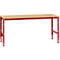 Table de travail UNIVERSAL Standard Manuflex, 2000 x 1000 mm, multiplex nature, rouge rubis