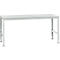 Table de travail UNIVERSAL Standard Manuflex, 2000 x 1000 mm, plastique gris clair, gris clair