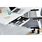 Table du Home Office avec tiroir à accessoires, rectangulaire, pied en C, L 1200 x P 600 x H 735 mm, blanc/blanc 