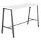 Table haute Meeting Point, rectangulaire, piétement en A, L 1750 x P 680 x H 1042 mm, blanc/anthracite