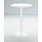 Table haute Paperflow, ronde, avec cadre en acier, socle à colonne, Ø 80 cm, résistant aux désinfectants, blanche