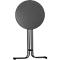 Table haute Quickstep - Ø 700 x H 1100 mm - résistante aux désinfectants - anthracite - sans ouverture de parasol