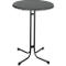 Table haute Quickstep - Ø 700 x H 1100 mm - résistante aux désinfectants - anthracite - sans ouverture de parasol