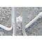 Table haute Quickstep - Ø 700 x H 1100 mm - résistante aux désinfectants - blanc - sans ouverture de parasol