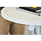 Table haute Quickstep - Ø 700 x H 1100 mm - résistante aux désinfectants - blanc - sans ouverture de parasol