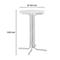 Table haute Quickstep - Ø 700 x H 1100 mm - résistante aux désinfectants - blanc - sans ouverture de parasol