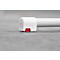 Table haute Quickstep avec ouverture pour parasol, résistante aux désinfectants, Ø 850 mm, blanc