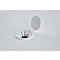Table haute Quickstep avec ouverture pour parasol, résistante aux désinfectants, Ø 850 mm, blanc
