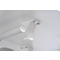 Table haute Quickstep avec ouverture pour parasol, résistante aux désinfectants, Ø 850 mm, blanc
