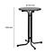 Table haute Quickstep sans ouverture de parasol, résistante aux désinfectants, Ø 700 mm, anthracite
