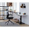 Table Home Office, réglable en hauteur électriquement, rectangulaire, sur pied en croix, L 1150 x P 550 x H 640-1100 mm, blanc/noir + panneau de commande à mémoires