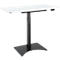Table Home Office, réglable en hauteur électriquement, rectangulaire, sur pied en croix, L 1150 x P 550 x H 640-1100 mm, blanc/noir + panneau de commande à mémoires