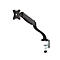 Black monitor arm against a white background. It has a desk clamp, a hinge system, and a bracket for the monitor.