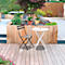 Table pliante d'extérieur meet® by Paperflow EDEN, ronde, Ø 600 x H 730 mm, acier galvanisé, noir-noir