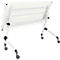 Table pliante mobile - acier tube carré - l. 1400 x P 600 x H 720 mm - blanc - piètement blanc - notre marque Schäfer Shop Select