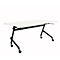 Table pliante mobile - acier tube carré - l. 1600 x P 600 x H 720 mm - blanc - piètement noir - notre marque Schäfer Shop Select