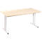 Table pliante TR, L 1600 x P 700 x H 720 mm, décor érable/aluminium blanc