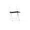 Table pour ordinateur portable scala, idéale pour le bureau à domicile, réglable en hauteur, pliable, piétement à 4 pieds, L 1000 x l 800 x H 1400 mm, blanc trafic RAL 9016/noir