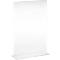 Transparent acrylic stand, display for presentations or signs.