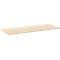 Light beige wooden plank. Rectangular shape, beveled edges.