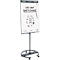 Tableau à feuilles mobiles Legamaster Sketch Easy, tableau magnétique, pied rond, avec bac de réception, L 680 x H 1050 mm, noir et blanc