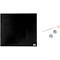 Tableau blanc en verre Nobo, verre de sécurité, sans cadre, magnétique, L 450 x H 450 mm, noir