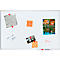Tableau blanc Franken X-tra!Line, montage mural en format vertical &amp; horizontal, acier laqué blanc &amp; cadre en aluminium, magnétique, bac de rangement, L 1200 x H 1200 mm