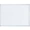 Tableau blanc Franken X-tra!Line, montage mural en format vertical &amp; horizontal, acier laqué blanc &amp; cadre en aluminium, magnétique, bac de rangement, L 1200 x H 1200 mm