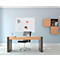 Tableau blanc Franken X-tra!Line, montage mural en format vertical &amp; horizontal, acier laqué blanc &amp; cadre en aluminium, magnétique, bac de rangement, L 1500 x H 1200 mm