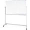 Tableau blanc mobile MAULstandard - utilisable des 2 côtés - émaillé - tableau pivotant - L 1500 x H 1000 mm - particulièrement résistant aux rayures