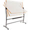 Tableau blanc mobile Rocada Natural, rotatif, magnétique, plateau de rangement, acier sur bois, L 1500 x H 1000 mm
