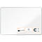 Tableau blanc Nobo Premium Plus, magnétique, avec bac de rangement, L 1500 x H 1000 mm, acier laqué, blanc, marqueur pour tableau inclus